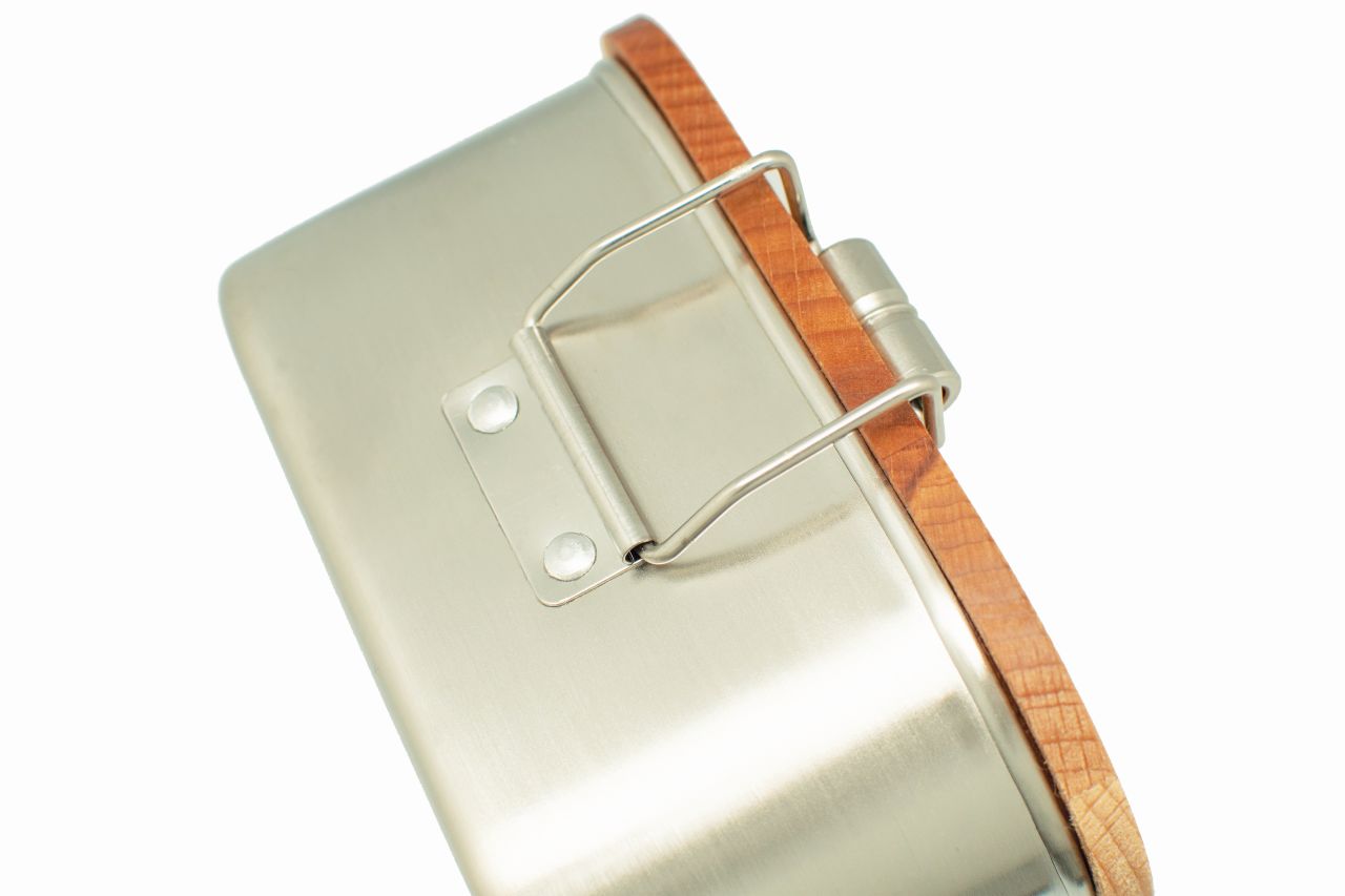 Lunchbox Edelstahl mit Buchendeckel, 1100ml  Lunchbox Edelstahl mit Buchendeckel, 1100ml