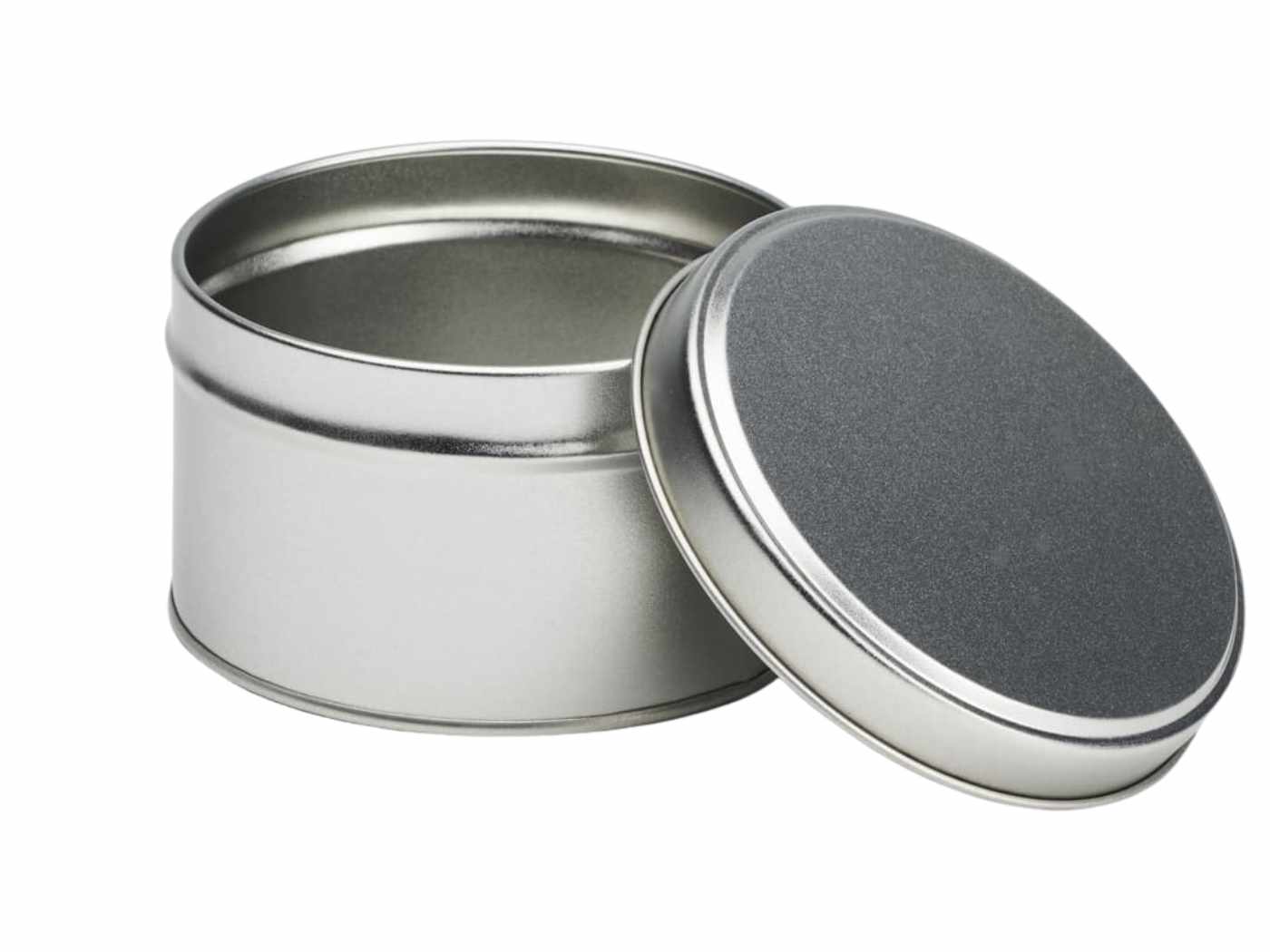 Runde Blechdose mit Stülpdeckel, klein Runde Blechdose mit Stülpdeckel, klein