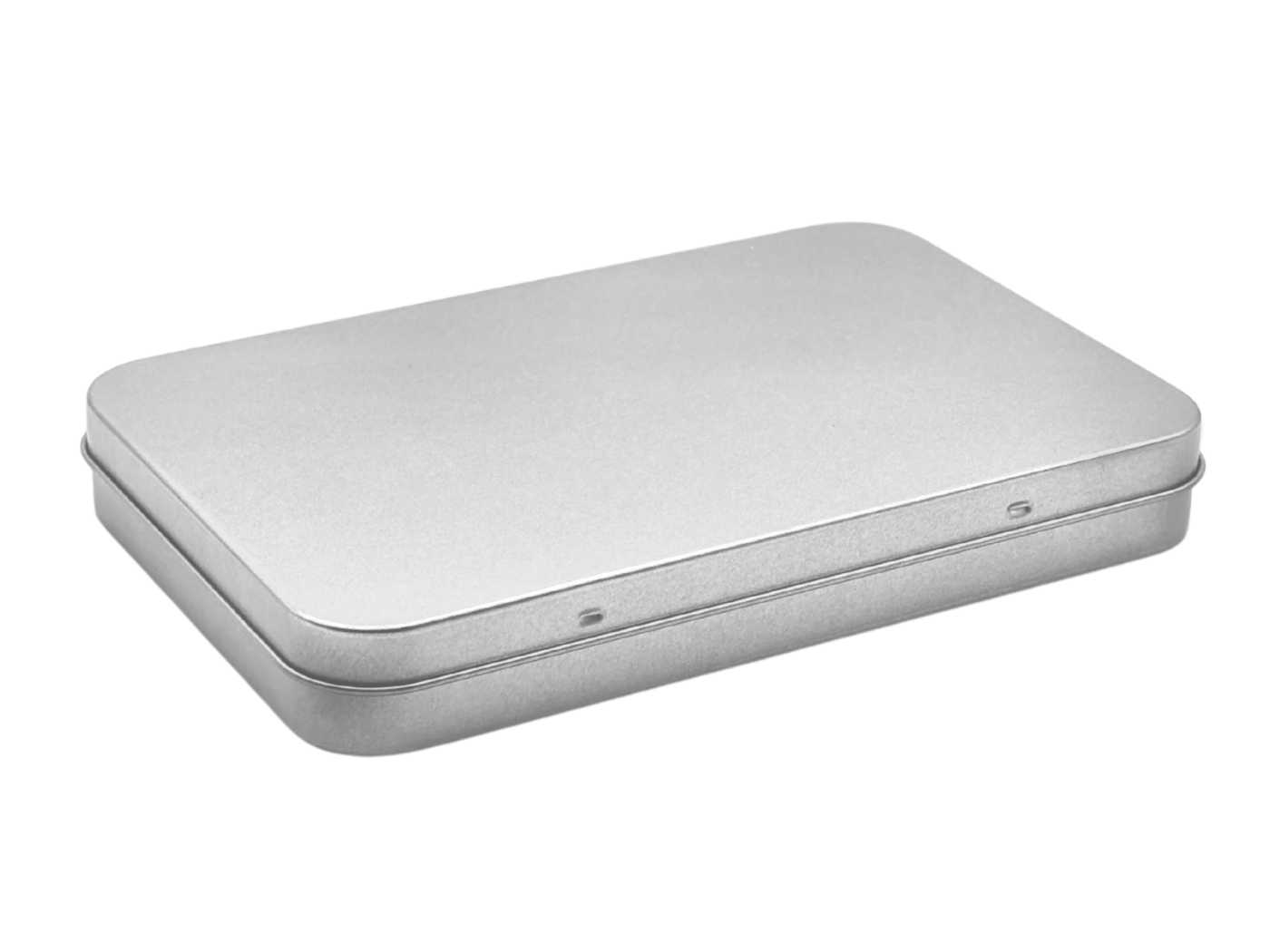 DIN A6 Scharnierdeckeldose - silber DIN A6 Scharnierdeckeldose - silber