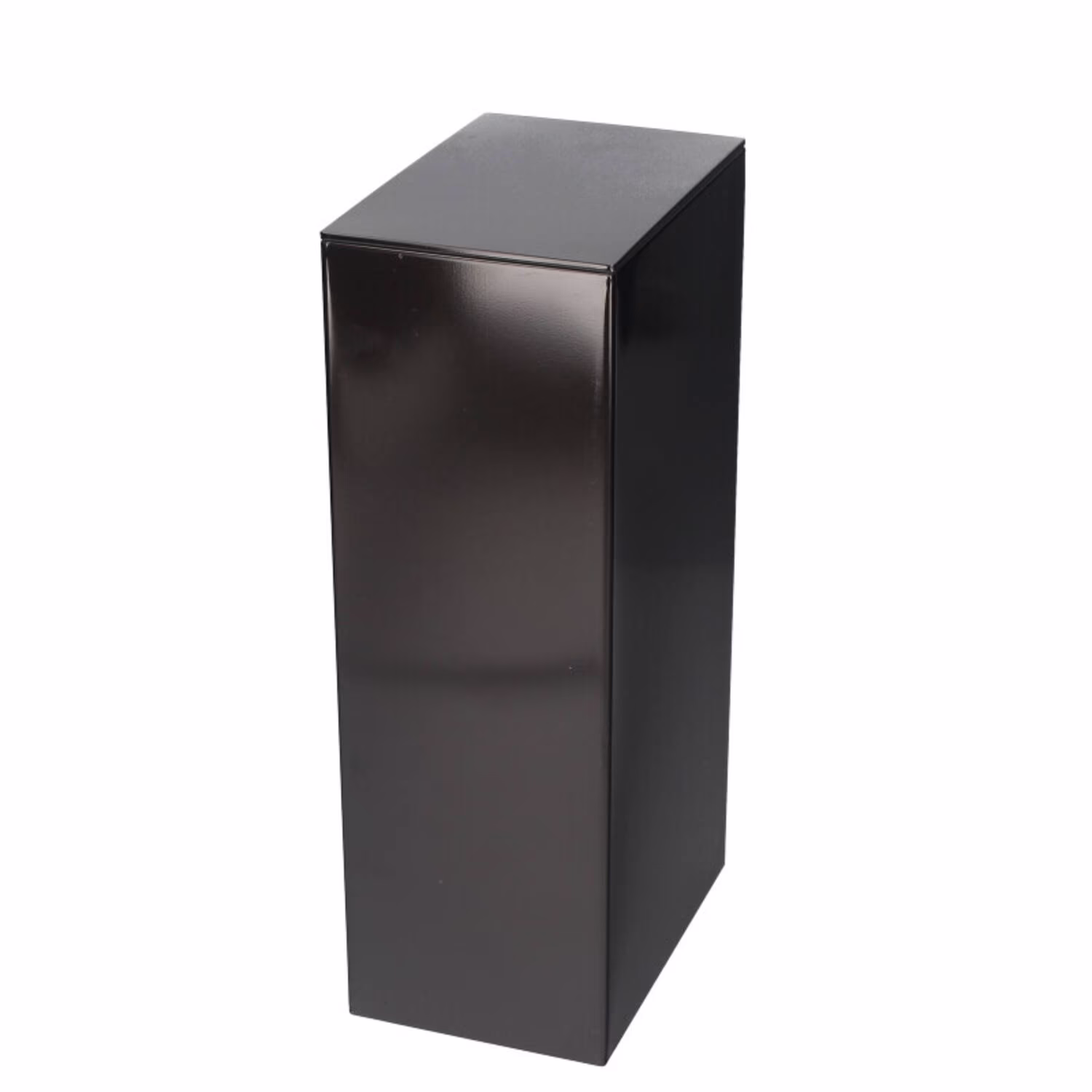 Extra hohe rechteckige Blechdose in Schwarz – 150 × 100 × 300 mm