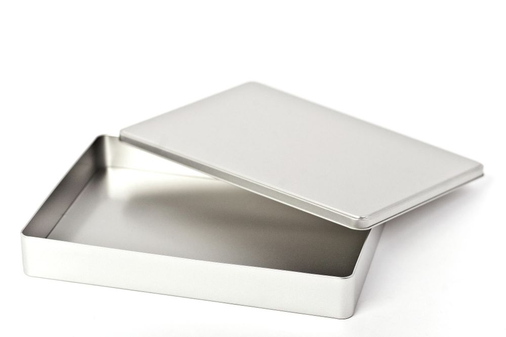 A4 Metallbox mit Deckel 