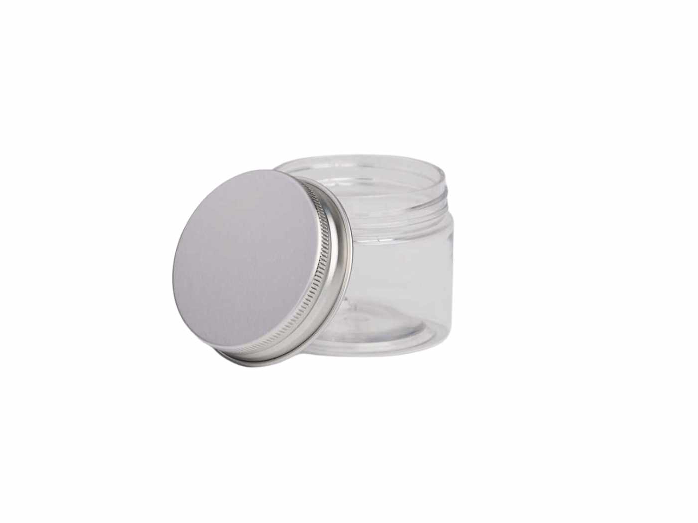 PET Dose mit Aluminium Schraubdeckel | 50ml PET Dose mit Aluminium Schraubdeckel | 50ml