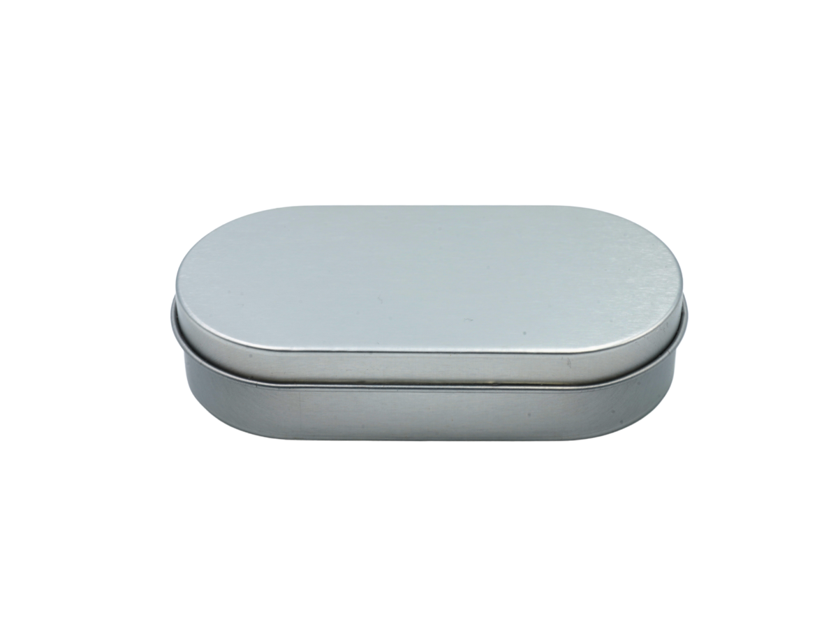 Ovale Dose mit Schaumstoff