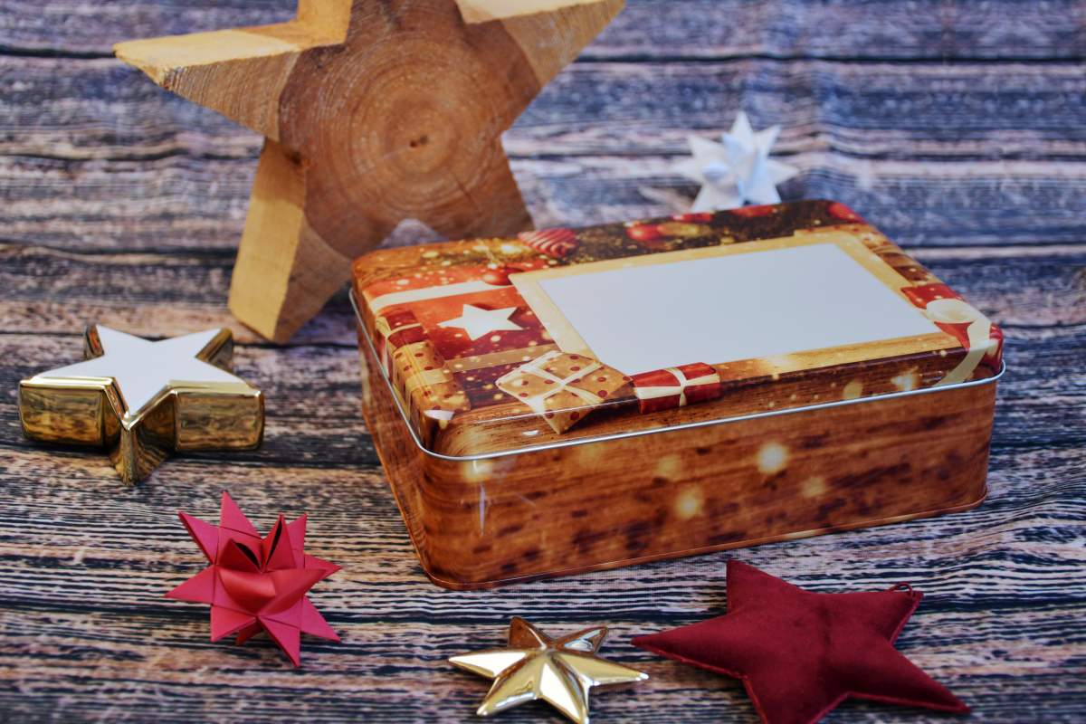 Eckige Weihnachtsdose 