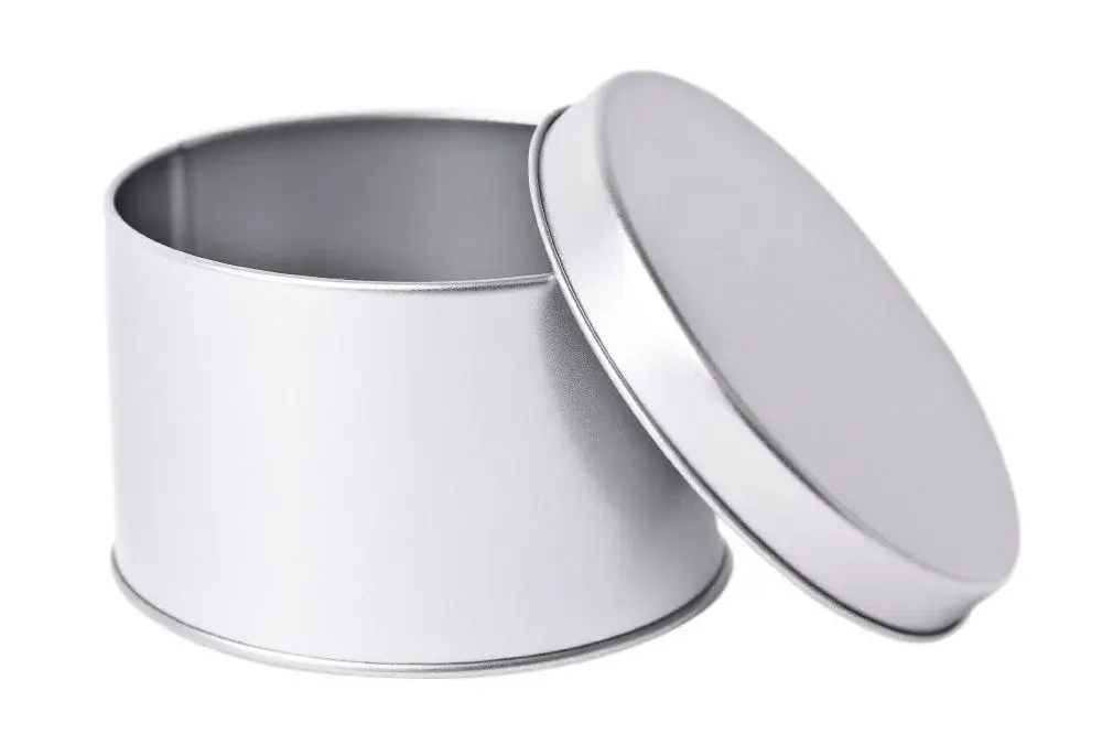 Kleine Runde Blechdose mit Deckel, 455ml Kleine Runde Blechdose mit Deckel, 455ml