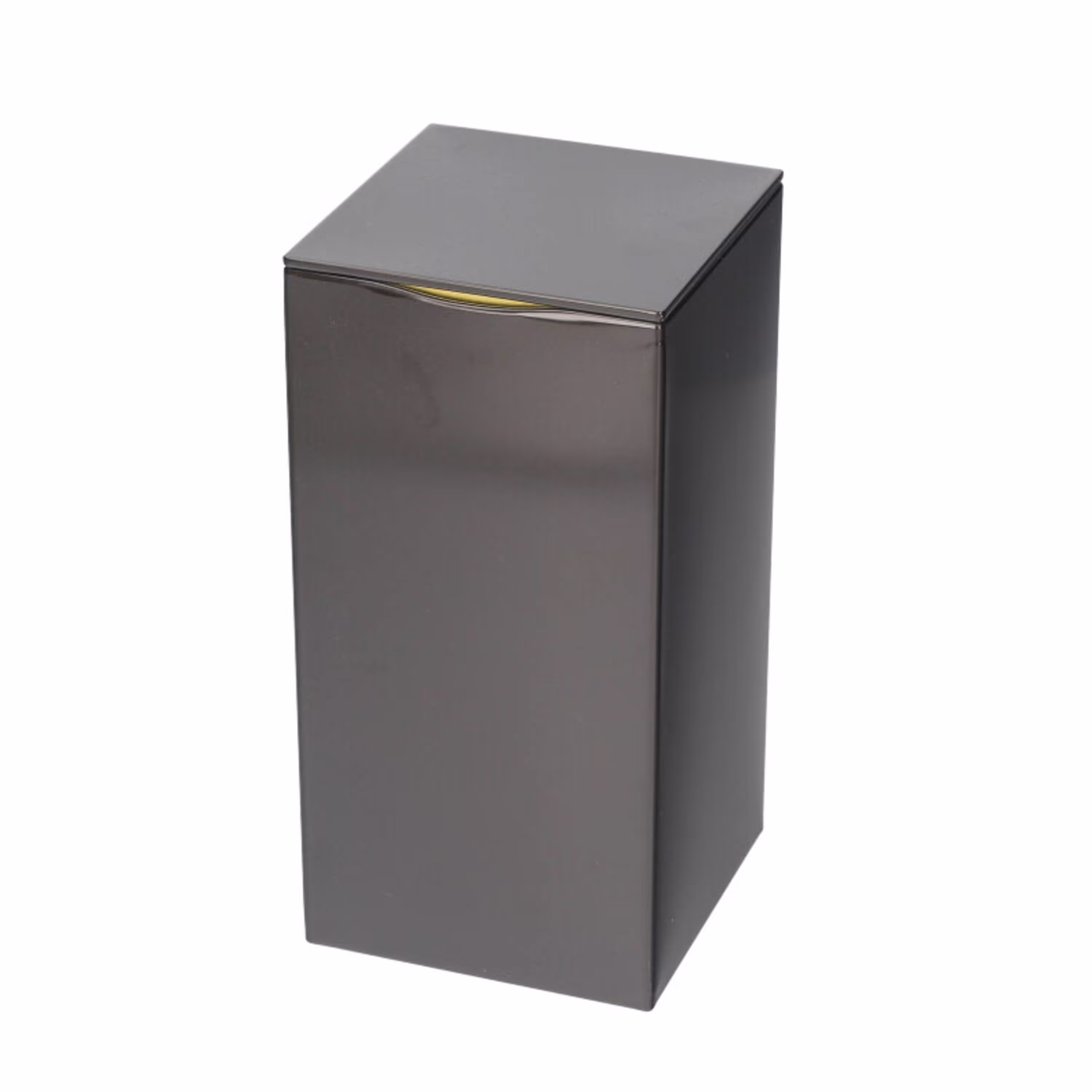 Hohe quadratische Blechdose in Schwarz – 100 × 100 × 200 mm