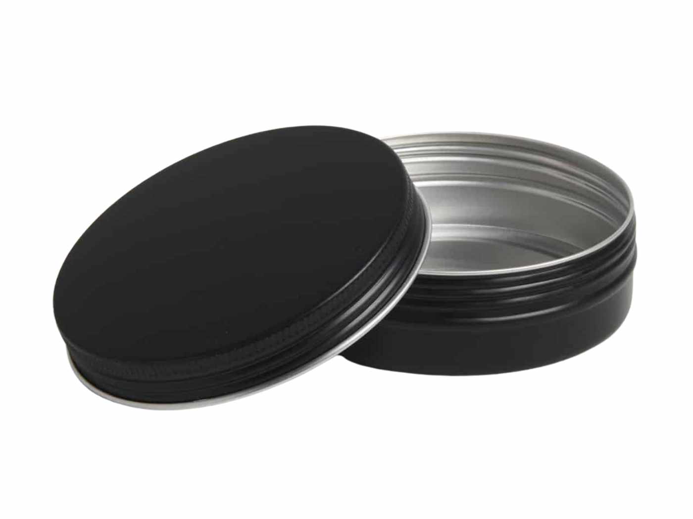 100ml Aluminiumdose mit Schraubdeckel | schwarz