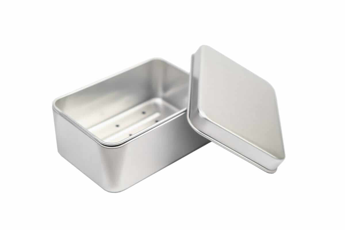 Seifendose mit Abtropfschale | 3-teilig | 100 x 70 x 35 mm