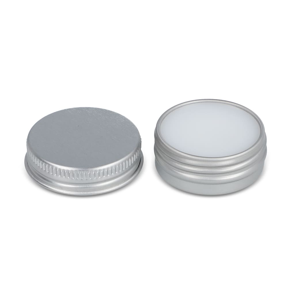 Runde Lippenbalsam-Dose aus recyceltem Aluminium