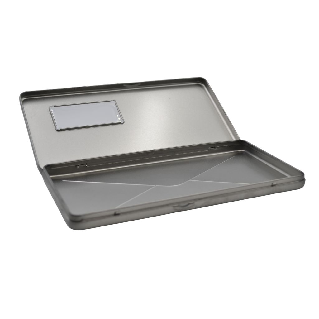 Brief Metalldose mit Fenster Brief Metalldose mit Fenster