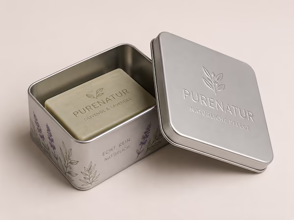 Seifendose mit Prägung