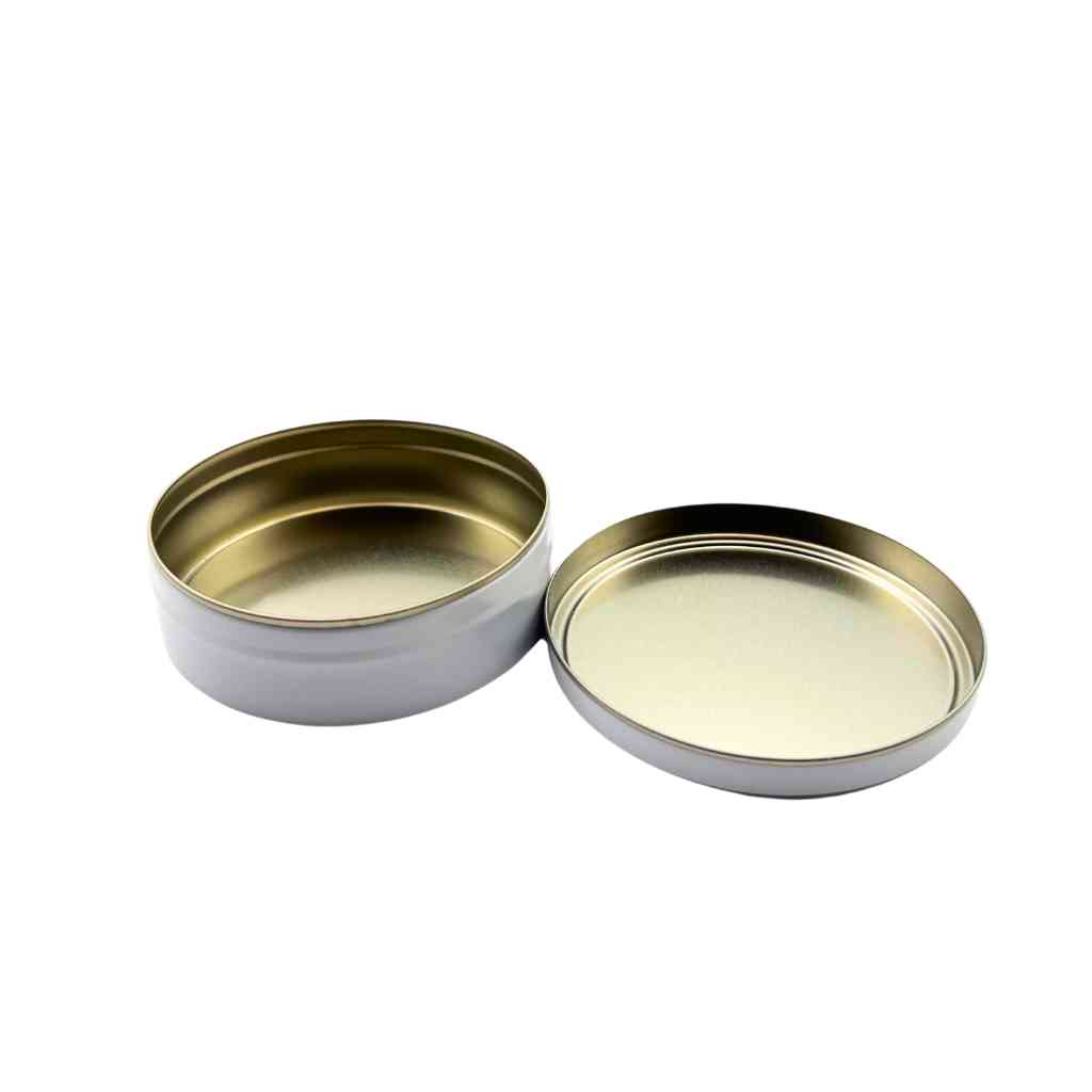 Runde Aluminiumdose weiß mit Stülpdeckel - Ø75x20mm Runde Aluminiumdose weiß mit Stülpdeckel - Ø75x20mm