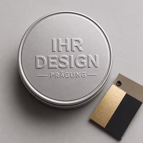 Prägung auf Deckel