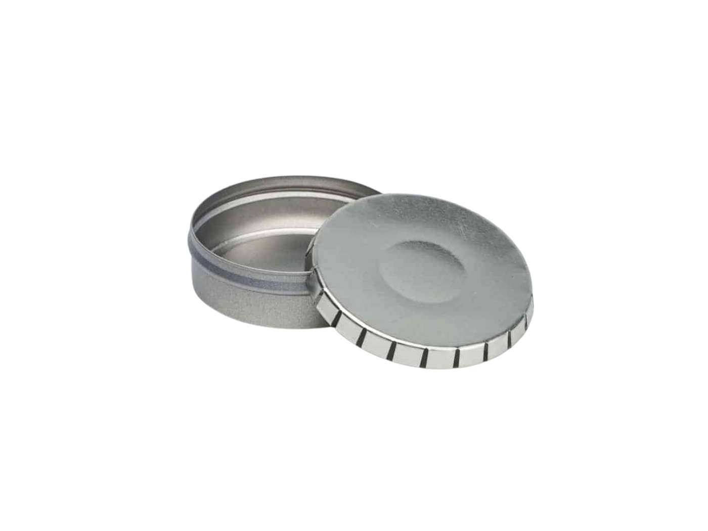 Klick-Klack Dose Ø65mm, Silbern Klick-Klack Dose Ø65mm, Silbern