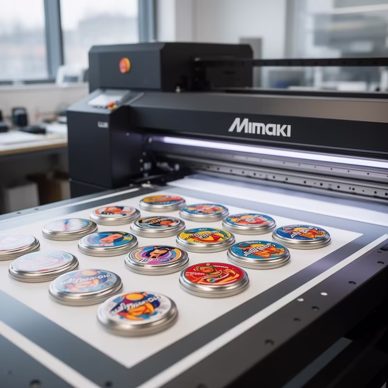 UV-Digitaldruckmaschine bedruckt Dosendeckel