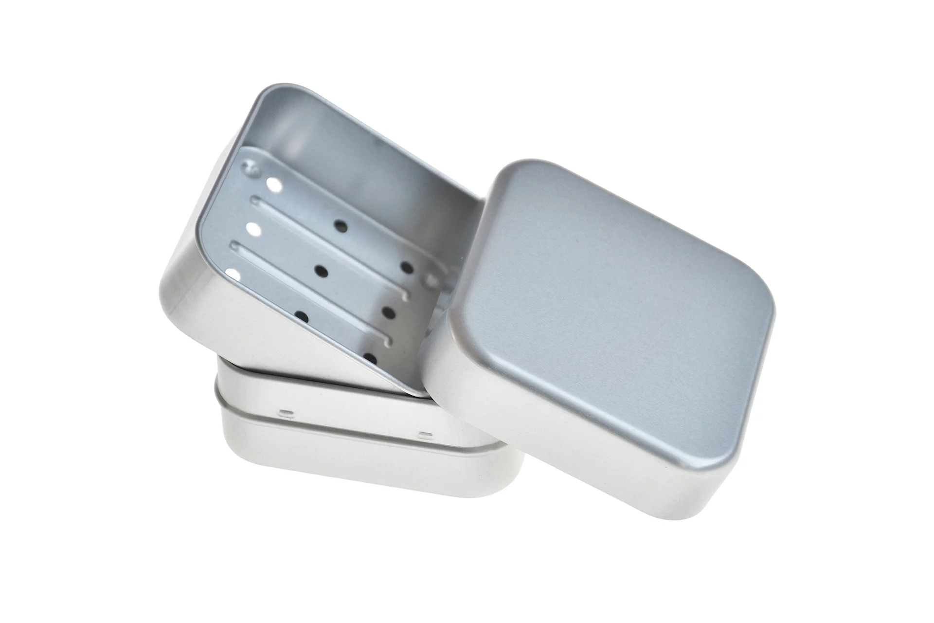 Quadratische Seifendose mit Abtropfschale Quadratische Seifendose mit Abtropfschale