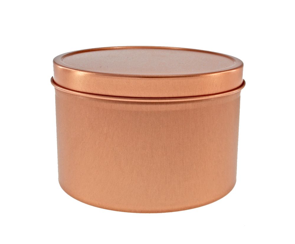 Runde Blechdose Rotgold Runde Blechdose Rotgold