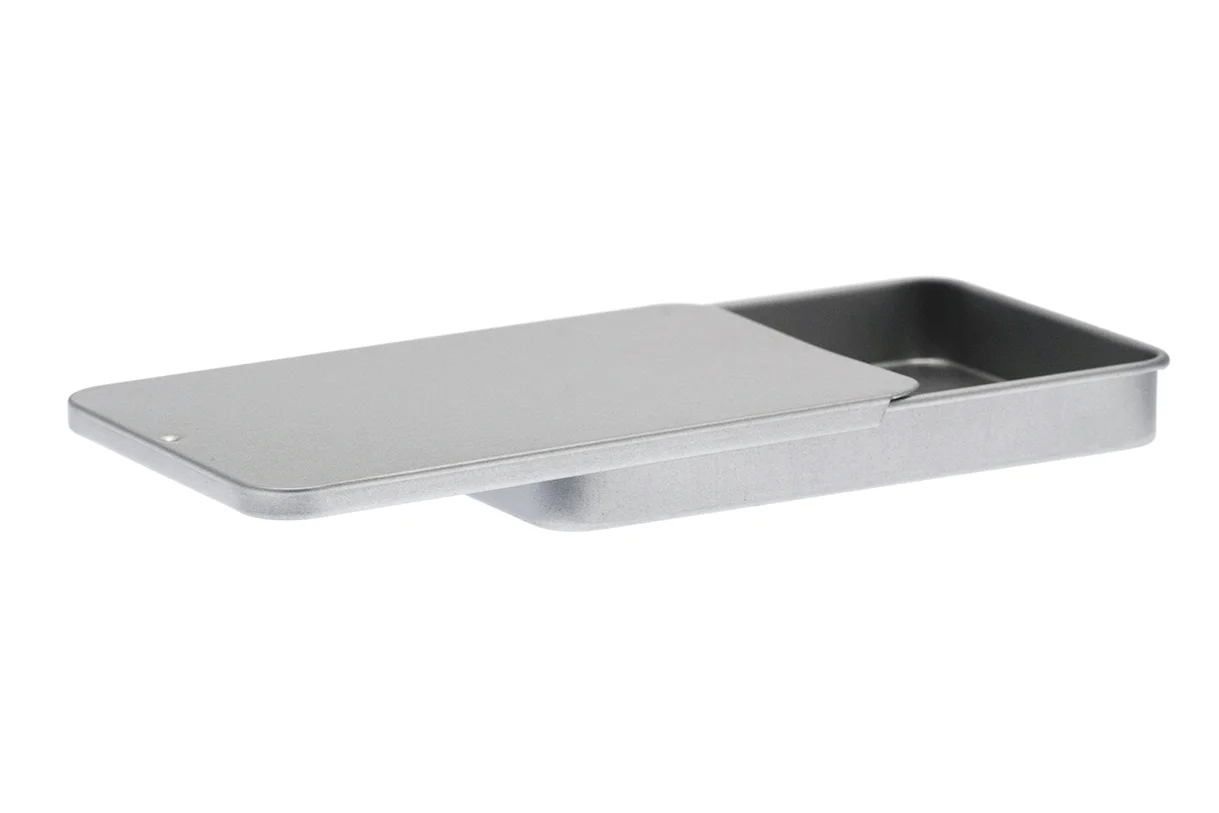 Metalldose mit Schiebedeckel