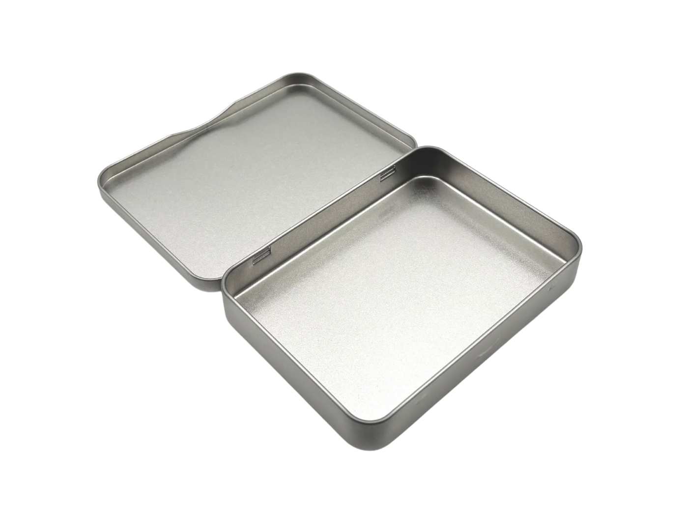 Kleine Blechdose mit Deckel, flach 