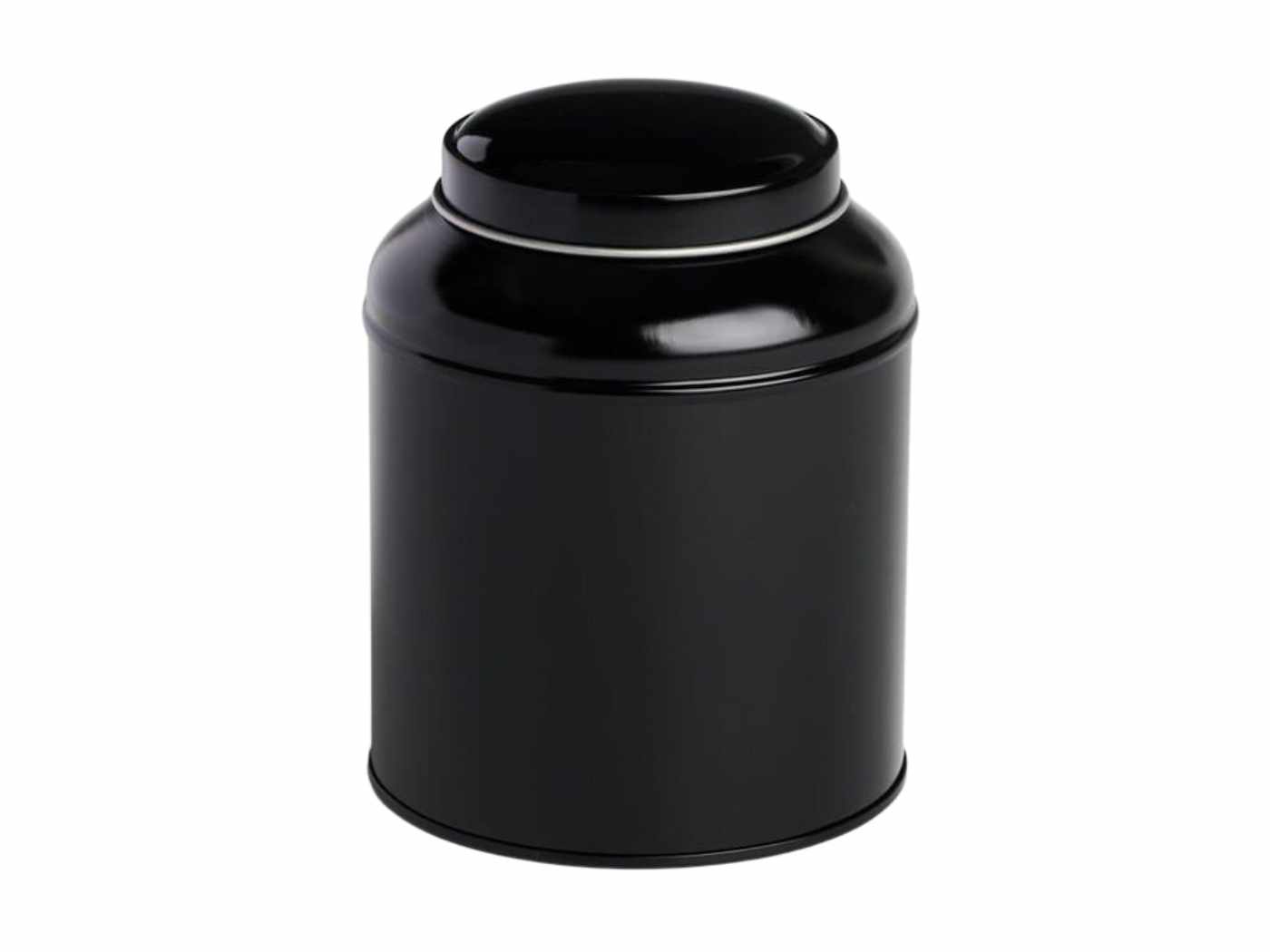 Runde Teedose mit Domdeckel und Aromadeckel