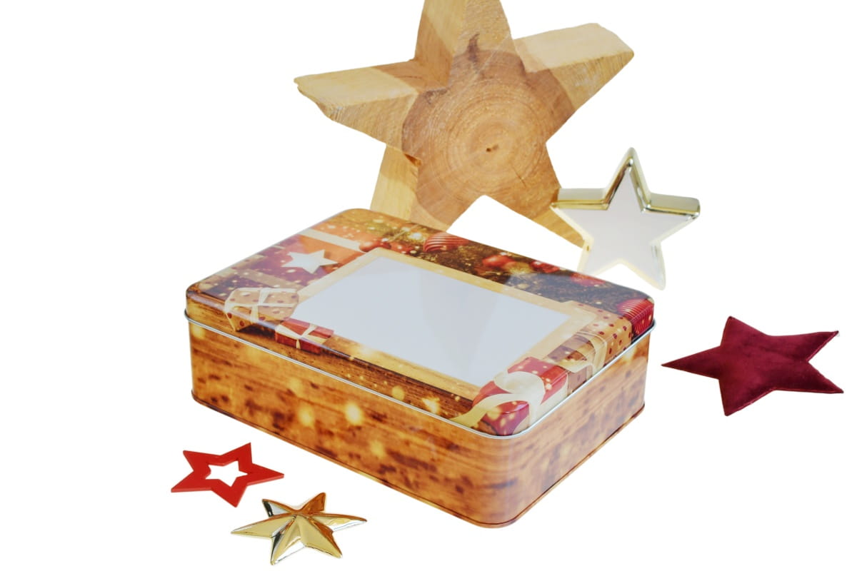 Eckige Weihnachtsdose 