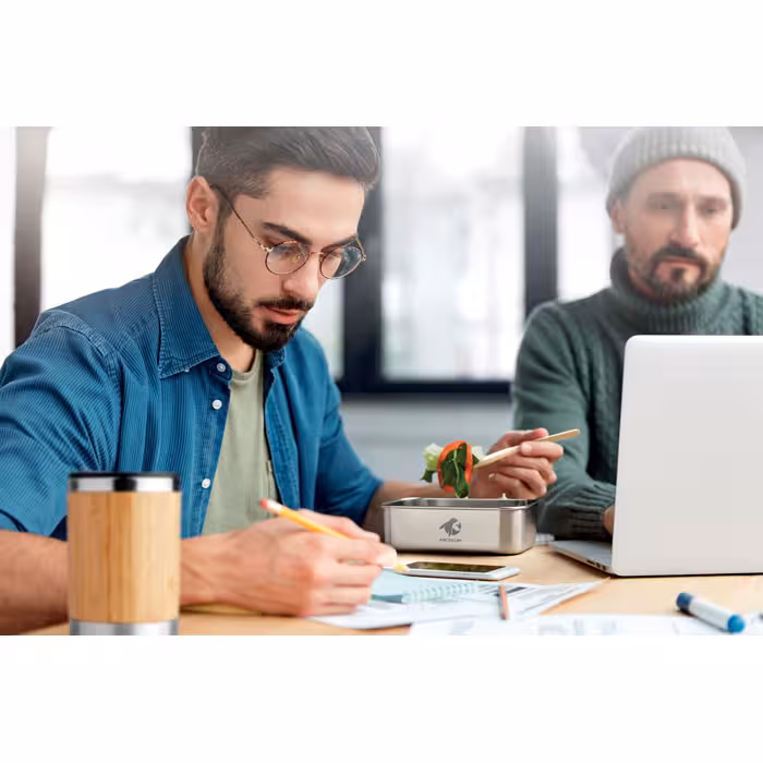 Edelstahl Lunchbox mit Bambus & Besteck