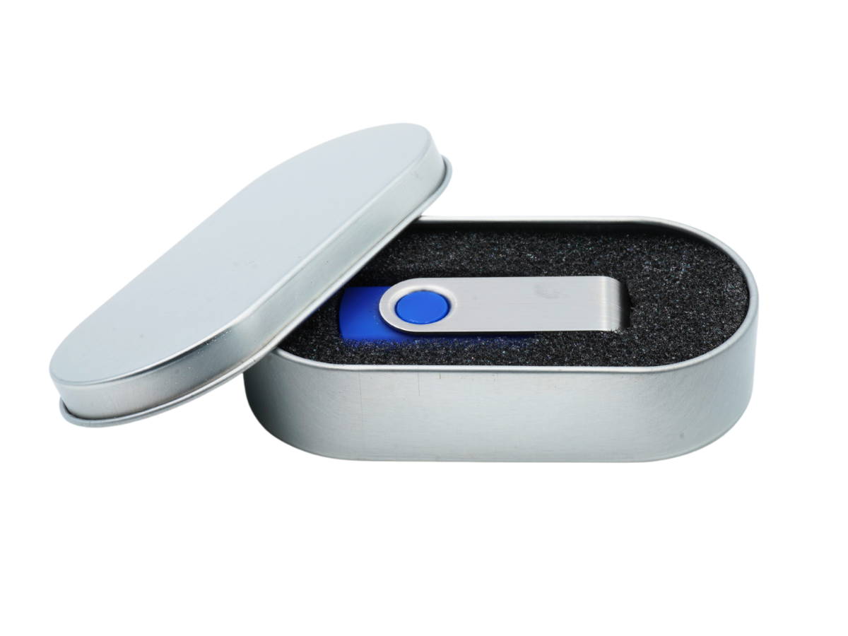 Ovale Dose mit Schaumstoff