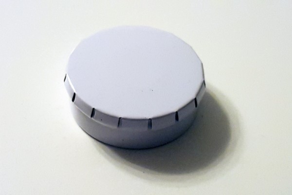 runde Blechdose mit Klick-Klack-Deckel (D45*15mm), weiss