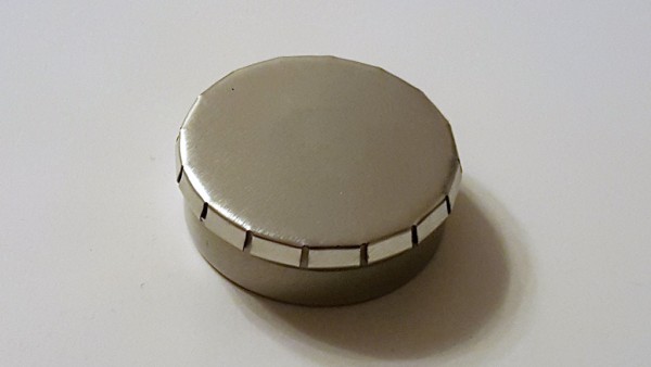 runde Blechdose mit Klick-Klack-Deckel (D45*15mm), silber