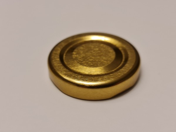 Deckel Twist-Off Verschluß für Glastiegel 43TO, gold